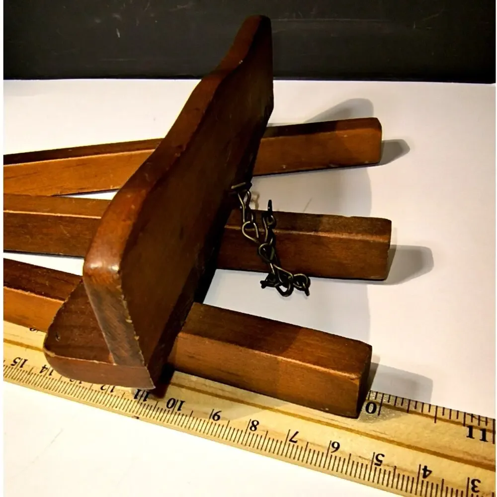 1983. Wooden Tripod Display Easel Foldable 6 x 10 Inches